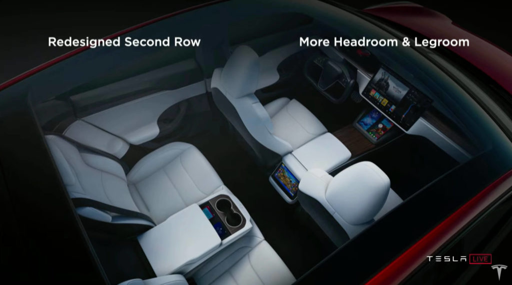 Tesla Model S Plaid: Mehr Komfort für die hintere Sitzreihe