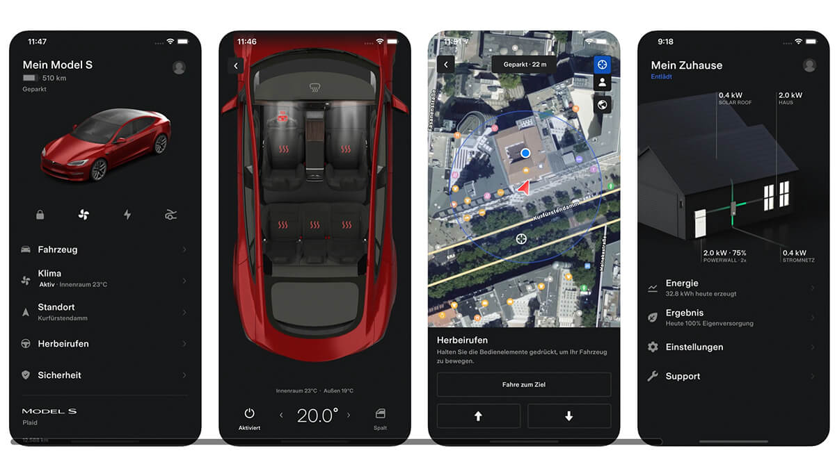 Tesla-App erhält Update: neue Funktionen und verbesserte Oberfläche