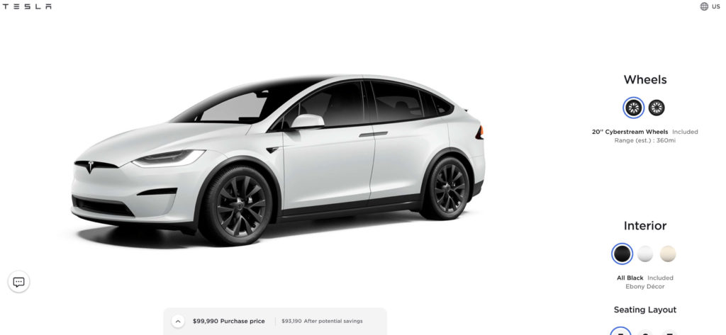 Tesla Model X: Neue dunklere Cyberstream-Felgen