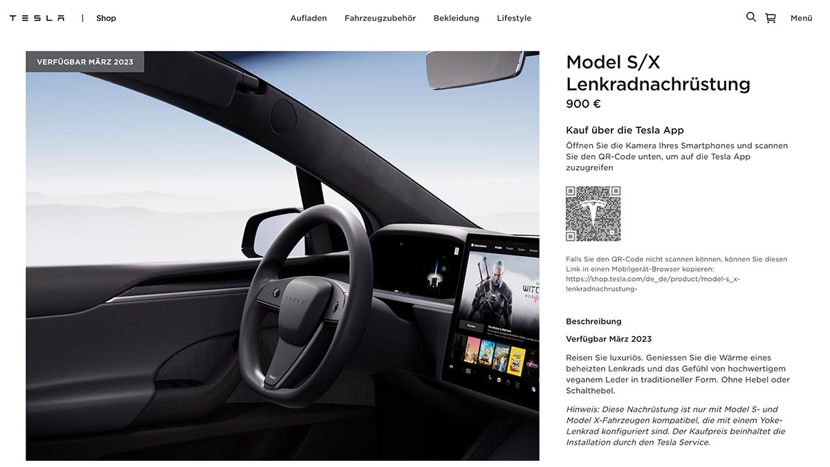 Tesla bietet jetzt Nachrüstung von Yoke-Alternative für 900 Euro inkl. Einbau