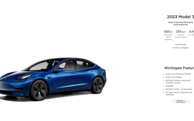 Tesla Model 3: Variante RWD Long Range jetzt auch in deutschem Bestand
