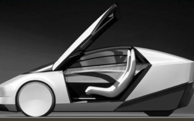 Teslas Robotaxi-Konzept: Flügeltüren und Drei-Rad-System?
