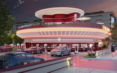 Tesla Diner: Retro-Restaurant und Ladepark nehmen Gestalt an