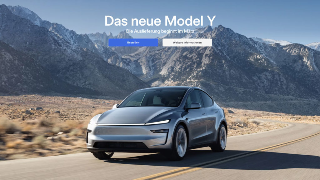 Neues Tesla Model Y Juniper ab heute in Deutschland bestellbar – Auslieferungen ab März