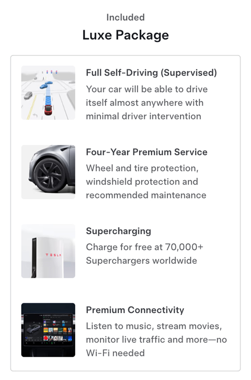 Tesla Luxe Paket