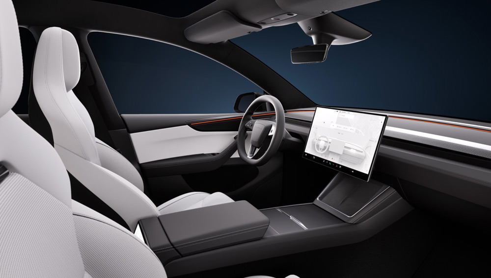 Tesla Model Y Performance Innenraum Weiß