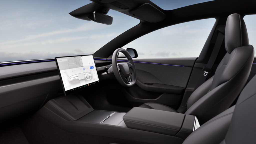 Mini-Facelift für Tesla Model 3: Schwarzer Dachhimmel, V2L und 16"-Display