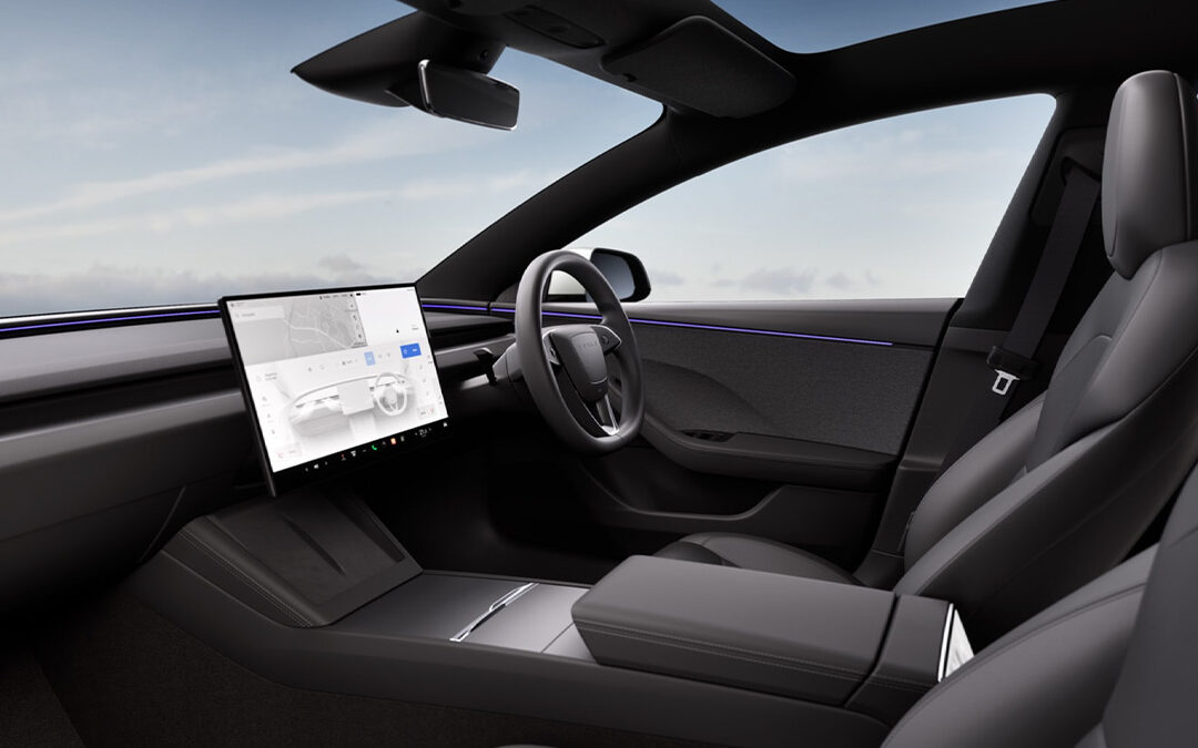 Mini-Facelift für Tesla Model 3: Schwarzer Dachhimmel, V2L und 16″-Display